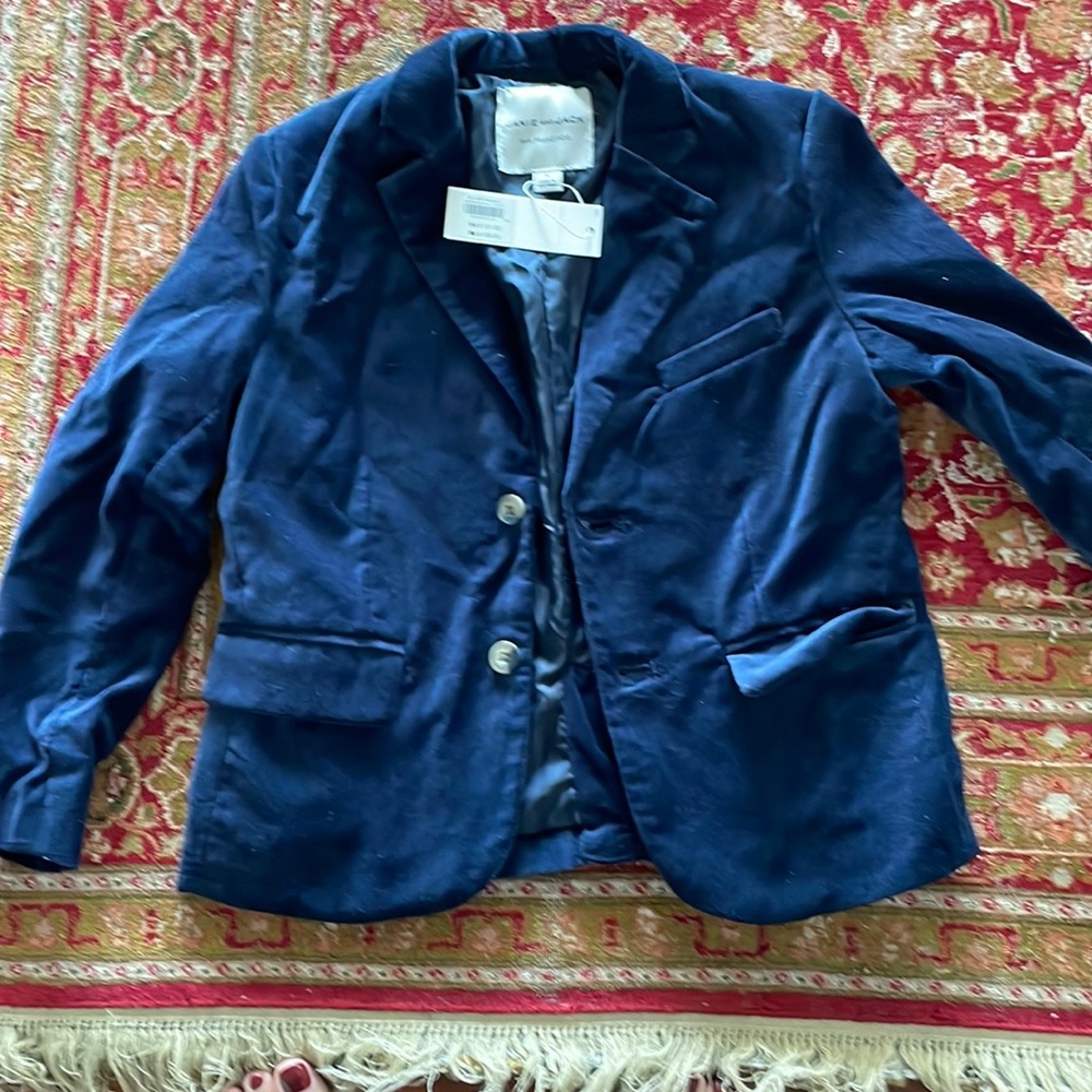 Janie and Jack Boys Velvet Blazer 6 NWT